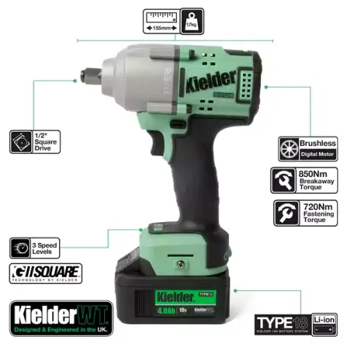 Kielder ½” Mid Torque Impact Wrench Kit